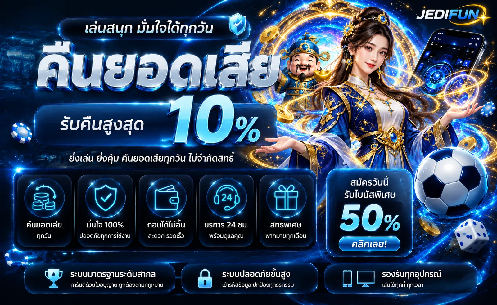 เจไดฟัน JEDIFUN สล็อต ทางเข้า สมัครและเข้าสู่ระบบ